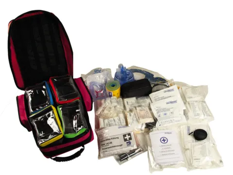 reddingsrugzak,DIN 14142/EHBO-set,Cordura,rood,HxBxD 450x270x180mm