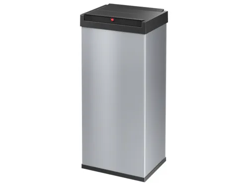 afvalbak,52l,HxBxD 763x339x260mm,romp staal zilverkleurig