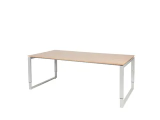Domino Plus Vergadertafel Hoogte Instelbaar 200x100 Havana alu poot - 1