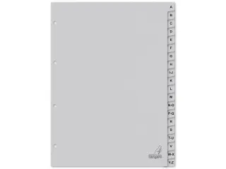 Tabblad ECO Kangaro A4 letters 180 grams grijs karton 4-gaats 20-delig - 1