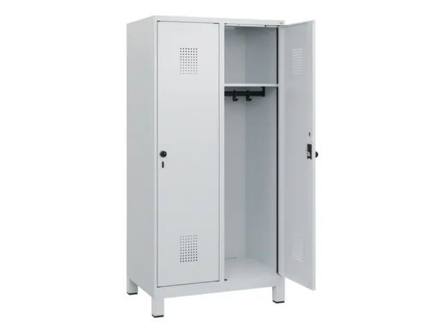 schoollocker,HxBxD 1630x800x500mm,2vak,vak B 400mm,draaigrendel,voeten