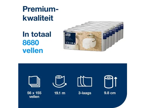 Toiletpapier Tork T4 Premium 56x155 vel wit 110319