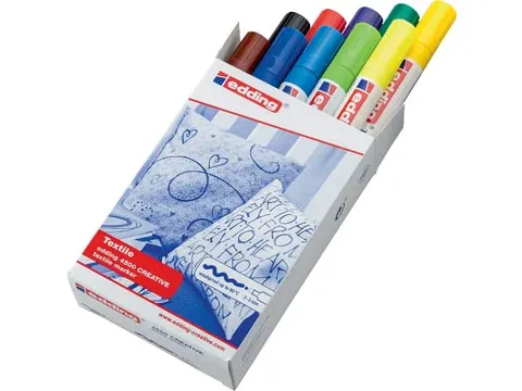 Textielstift 4500, Set à 10 Stuks Assorti Basiskleuren