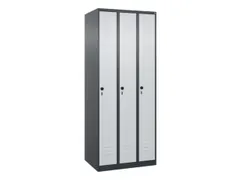 locker,HxBxD 1850x750x500mm,3vak,vak B 250mm,draaigrendel