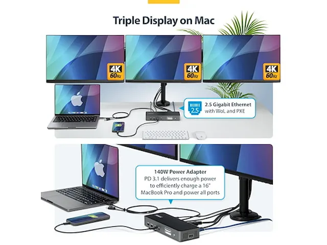 Station d'Accueil DK30C2DPEPRUE pour Ordinateur Portable