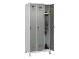 locker,HxBxD 1950x900x500mm,3vak,vak B 300mm,draaigrendel,voeten