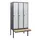 locker met bank,HxBxD 1950x900x815mm,3vak,vak B 300mm,draaigrendel