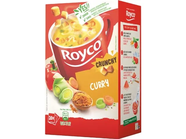 Minute Soup Curry Crunchy + Croutons Doos 20 Stuks