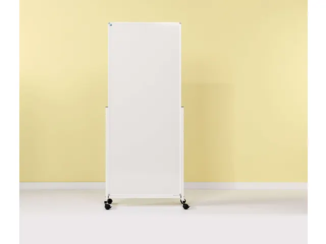 Dubbelzijdig Whiteboard 180x75cm Mobiel Emaille wit profiel