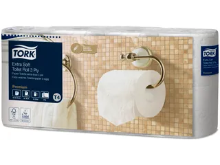 Tork 110319 Extra Zacht Traditioneel Toiletpapier Premium 3-laags - 1