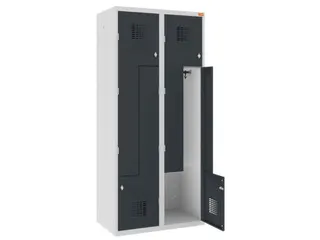 Z-garderobekast,HxBxD 1800x800x500mm,draaigrendel,romp RAL7035 - 1