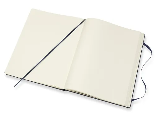 Notitieboek Moleskine XL 190x250mm blanco hard cover sapphire blue