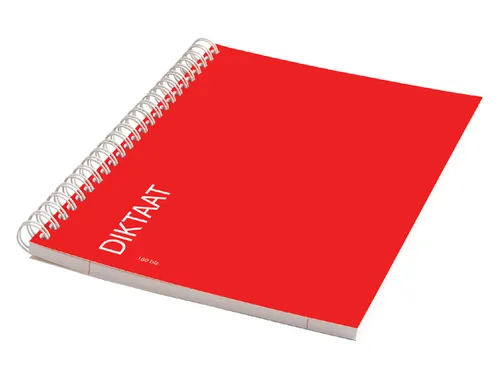 Schrift Qbasic dictaat A5 spiraal lijn 160blz 70gr rood