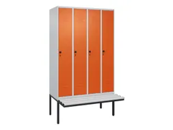 locker voor scheiding van kleding,HxBxD 2120x1200x815mm,4vak