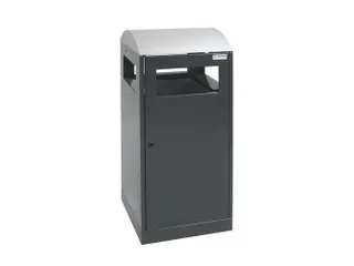 afvalbak,HxBxD 1050x450x450mm,afvalbak inhoud 90l,romp staal RAL7016 - 1