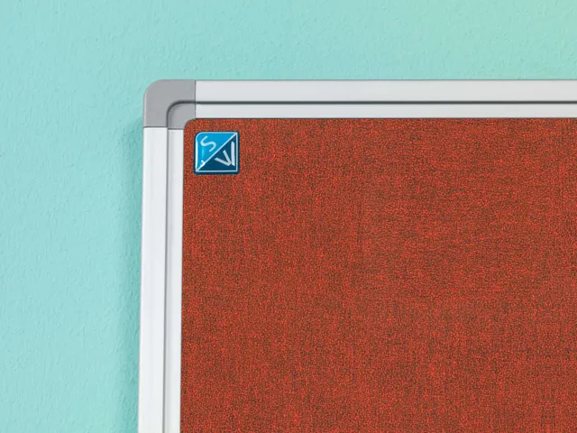 Prikbord 45x60cm Oranjerood Accent Softline Profiel 16mm