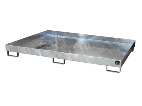stellingopvangbak,opvangvol. 240l,HxBxD 225x2150x1300mm,staal verzinkt