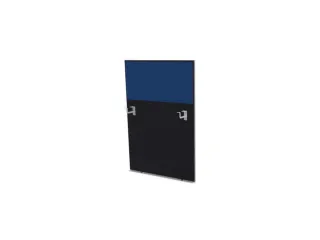 baliepaneel bureau aanbouw rechts B 800mm CC-zwart BN6016-blauw 800mm - 1