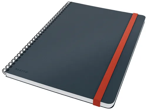 Notitieboek Leitz Cosy B5 lijn spiraal grijs