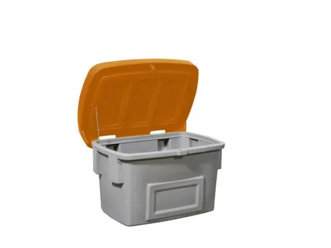 strooigoedbak,200l,HxBxD 665x975x705mm,PE,grijs,deksel oranje