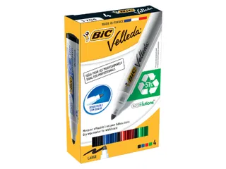 Viltstift Bic Velleda 1701 whiteboard rond large assorti 4 Stuks - 2