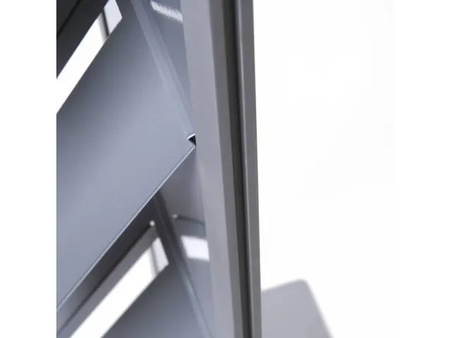 Brochurerek Totem Zilver Met Stalen Legplanken