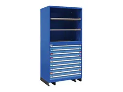 combikast,HxBxD 2100x1005x695mm,9lade(n),key lock,2xStalen bodem