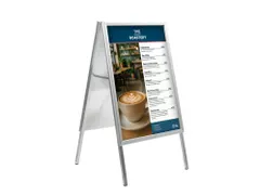 Europel Stoepbord Economy A1 32mm zilver