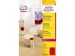 laseretiket Avery 63,5x29,6mm 25 vel 27 etiketten per vel neonrood