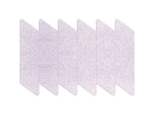 Akoestische PET-vilt parallellogram stroken lichtgrijs 30x120cm 6 stuk