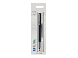 Vulpen Parker Vector black medium blister à 1 stuk