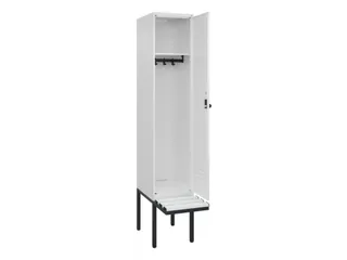 locker met bank,HxBxD 2120x400x815mm,1vak,vak B 400mm,draaigrendel - 2