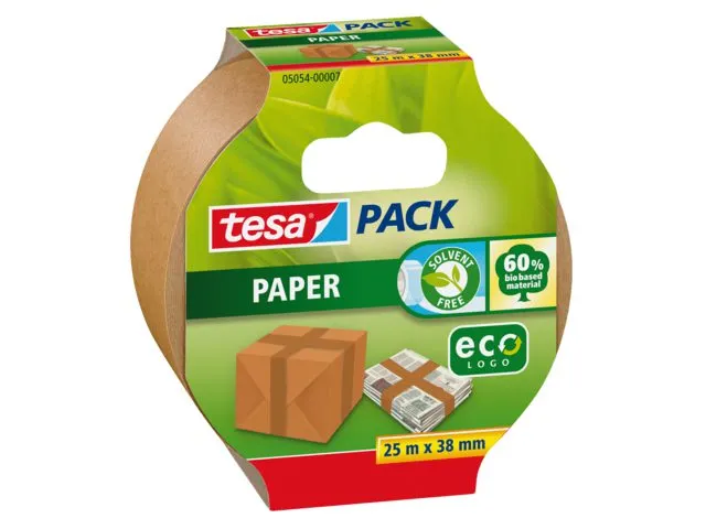 Verpakkingstape tesapack Paper Strong ecoLogo 50mmx50m Bruin