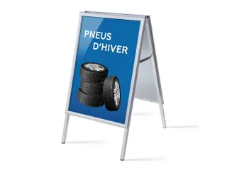 Stoepbord A1 complete set met print "PNEUS D'HIVER" - 1