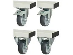 4zwenkwielen,v. werkbank,TPE,bouw H 125mm
