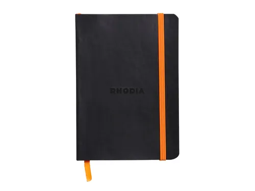 Notitieboek Rhodia A6 lijn 72 vel 90gr zwart