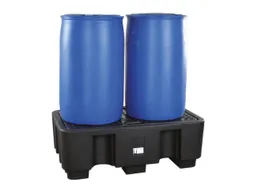 PE-opvangbak,v. 2x200l vat,opvangvol. 236l,HxBxD 440x1300x750mm