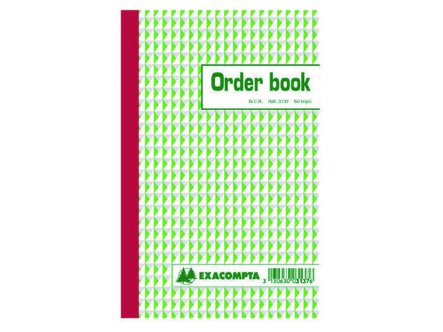 Orderboek Exacompta 210x135mm 50x3vel lijn | Bedrijfsformulier.nl