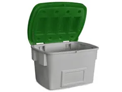 strooigoedbak,700l,HxBxD 930x1400x1070mm,PE,grijs,deksel groen