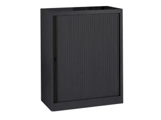 jaloeziedeurkast,HxBxD 1030x1000x430mm,2,5 OH,romp zwart,front zwart - 2