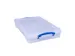 Boîte de rangement 10 litres 520x340x85mm blanc transparent