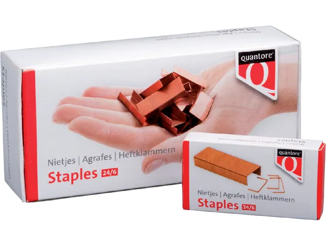 Nieten Quantore 24/6 verkoperd 1000stuks