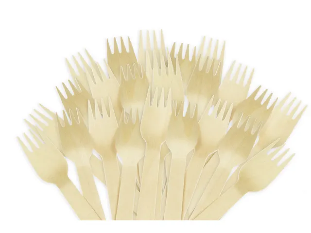 Fourchette bois Kangaro 200 pièces 160mm biodégradable