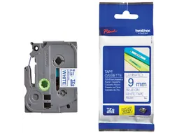 Labeltape Brother P-touch TZe-223 standaard 9mm blauw op wit