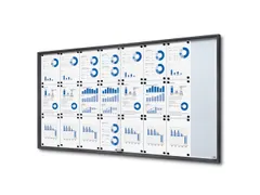 Vergrendelbaar notitiebord Indoor Slim 24xA4 Schuifdeuren Antraciet