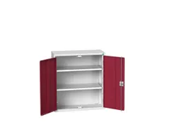 wandkast 900x800x350mm 2xStalen bodem sokkel Ral 7035 front Ral 3004