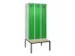 locker met bank,voor scheiding van kleding,HxBxD 2120x900x815mm,3vak