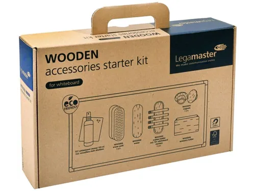 Whiteboard Starterkit WOODEN 17-delig