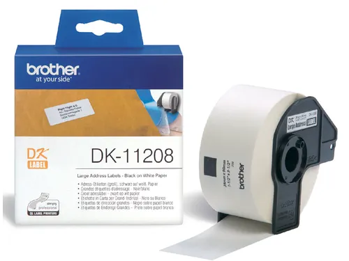 Etiket Brother DK-11208 38x90mm groot adres 400stuks