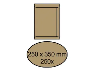 Envelop Akte 250x350mm Zelfklevend 90gr Bruin - 1